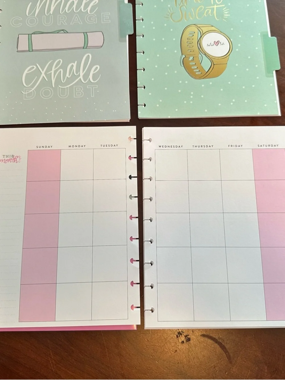 The Happy Planner fitness planner pages classic size undated - 3 months